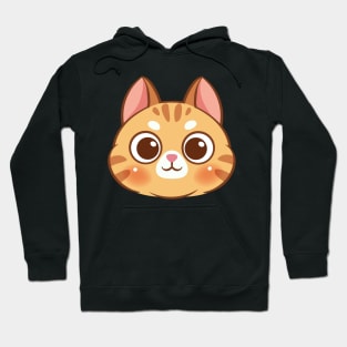 Cartoon cute cat face Hoodie